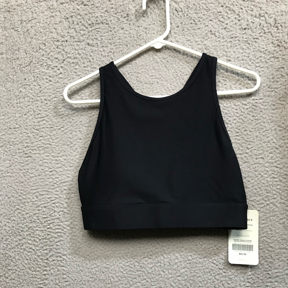 Fabletics Womens Black Criss Cross Back Size Large Sports Bra